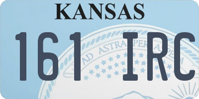 KS license plate 161IRC