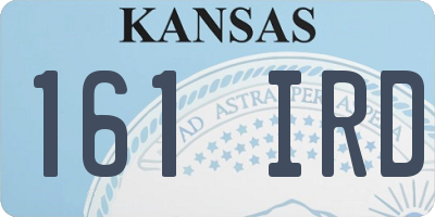 KS license plate 161IRD