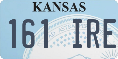 KS license plate 161IRE