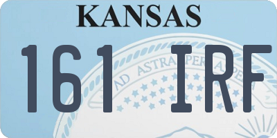 KS license plate 161IRF