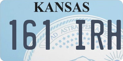 KS license plate 161IRH