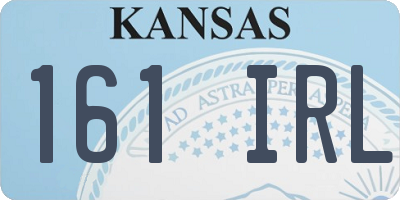 KS license plate 161IRL
