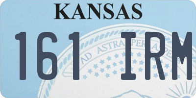KS license plate 161IRM