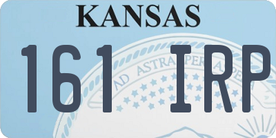 KS license plate 161IRP