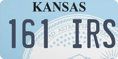 KS license plate 161IRS