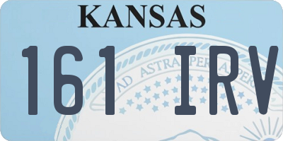 KS license plate 161IRV