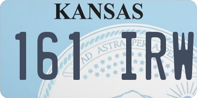 KS license plate 161IRW