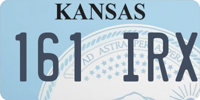 KS license plate 161IRX