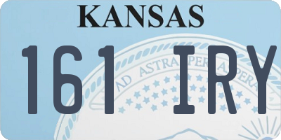 KS license plate 161IRY