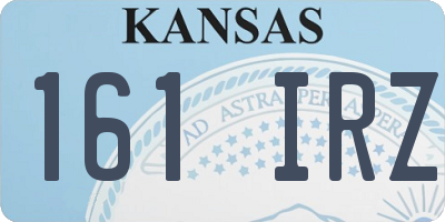 KS license plate 161IRZ