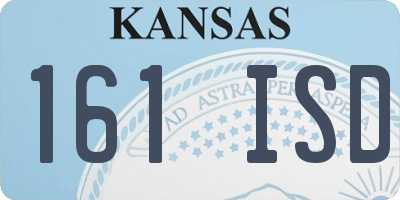 KS license plate 161ISD