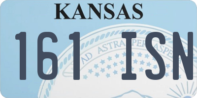 KS license plate 161ISN