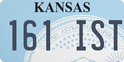 KS license plate 161IST