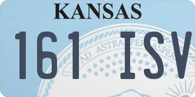 KS license plate 161ISV