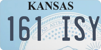 KS license plate 161ISY