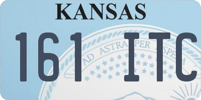 KS license plate 161ITC