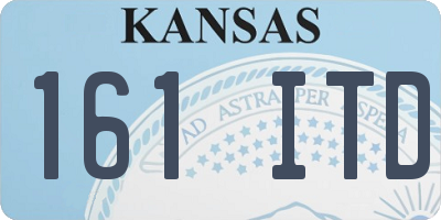 KS license plate 161ITD