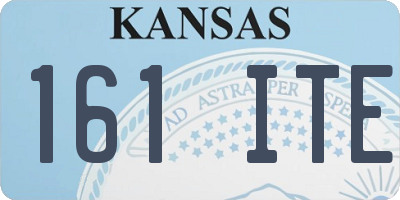 KS license plate 161ITE