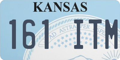 KS license plate 161ITM