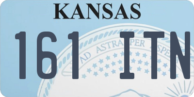 KS license plate 161ITN