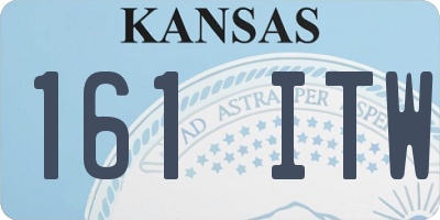 KS license plate 161ITW