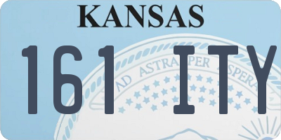 KS license plate 161ITY