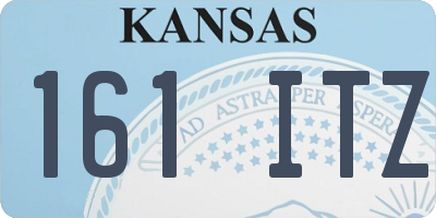 KS license plate 161ITZ