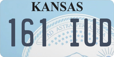 KS license plate 161IUD