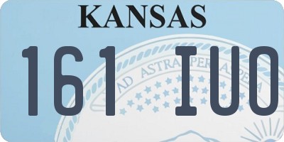 KS license plate 161IUO