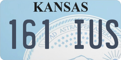 KS license plate 161IUS