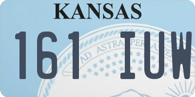 KS license plate 161IUW
