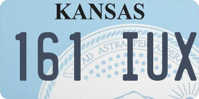 KS license plate 161IUX