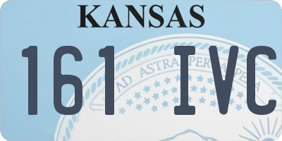 KS license plate 161IVC