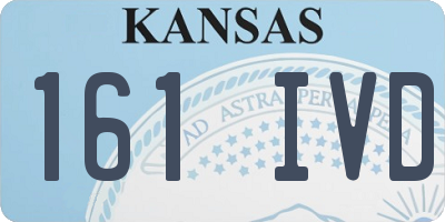 KS license plate 161IVD
