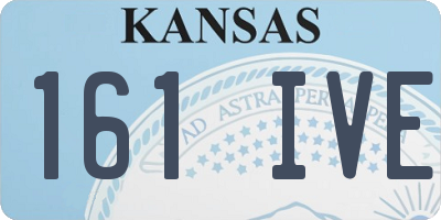 KS license plate 161IVE