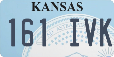 KS license plate 161IVK