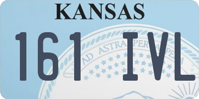 KS license plate 161IVL