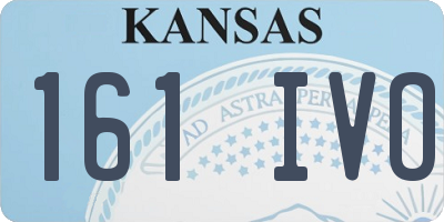 KS license plate 161IVO