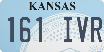 KS license plate 161IVR