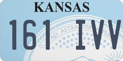 KS license plate 161IVV