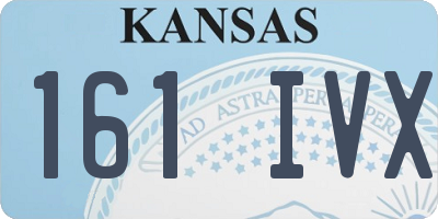 KS license plate 161IVX