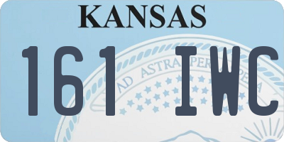 KS license plate 161IWC