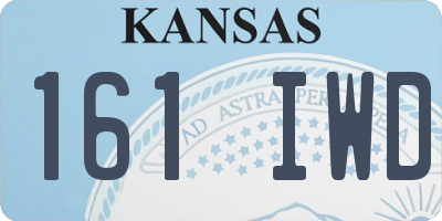 KS license plate 161IWD