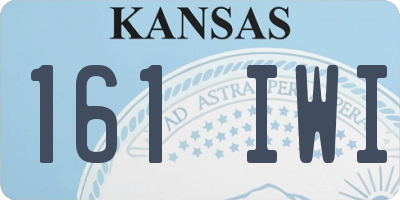 KS license plate 161IWI