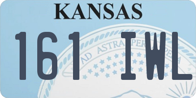 KS license plate 161IWL