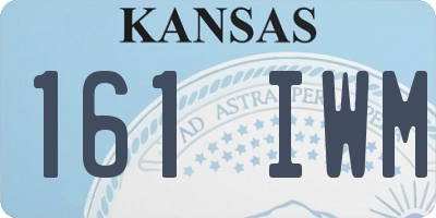 KS license plate 161IWM