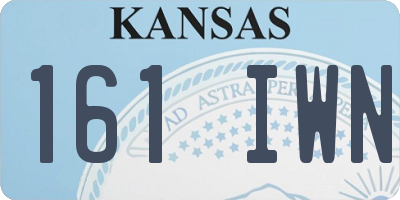 KS license plate 161IWN