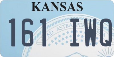 KS license plate 161IWQ