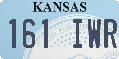 KS license plate 161IWR
