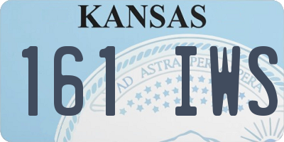 KS license plate 161IWS